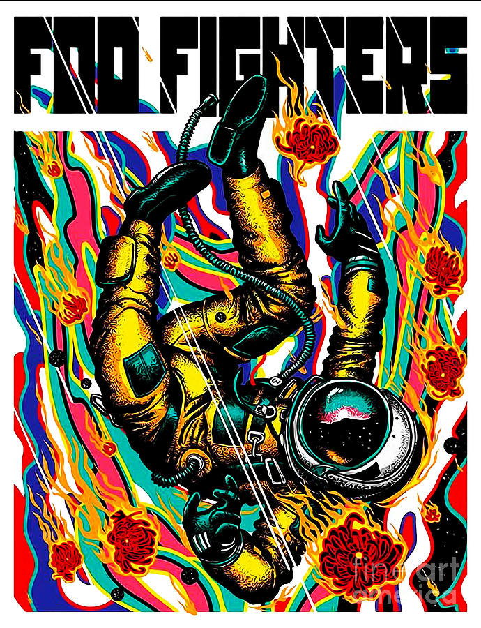 Music Digital Art -  Foo Fighters nyark One by Yolanda Mira