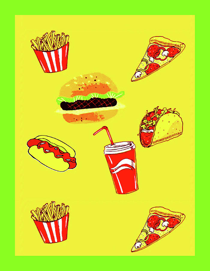Food American Dream Digital Art by Fine Art by Alexandra