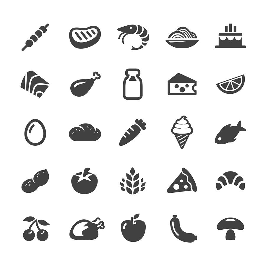Food Icons - Smart Series Drawing by -victor-