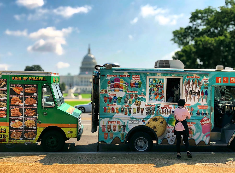 Food Trucks on the National Mall Photograph by Lois Ivancin Tavaf ...