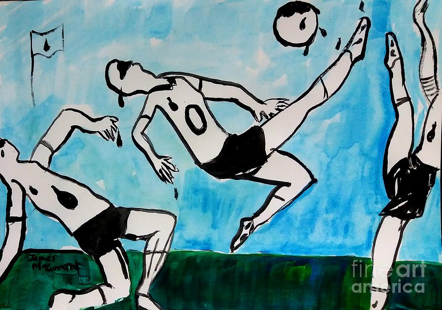 Football and Oil Painting by James McCormack