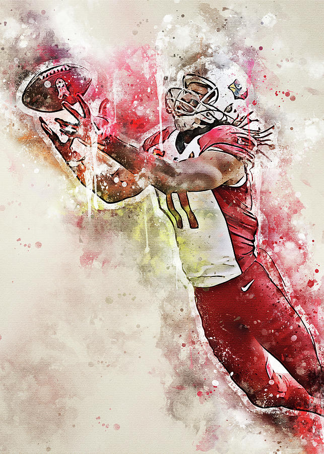 Football Arizona Cardinals Player Larry Fitzgerald Larryfitzgerald Larry  Fitzgerald Larry Darnell Fi by Wrenn Huber