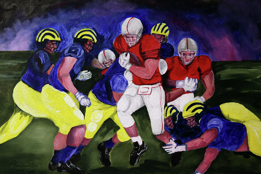 Football Painting by Chandresh Patel - Pixels