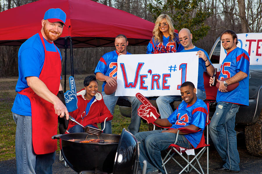 Football fans tailgating Photograph by JulieWeiss