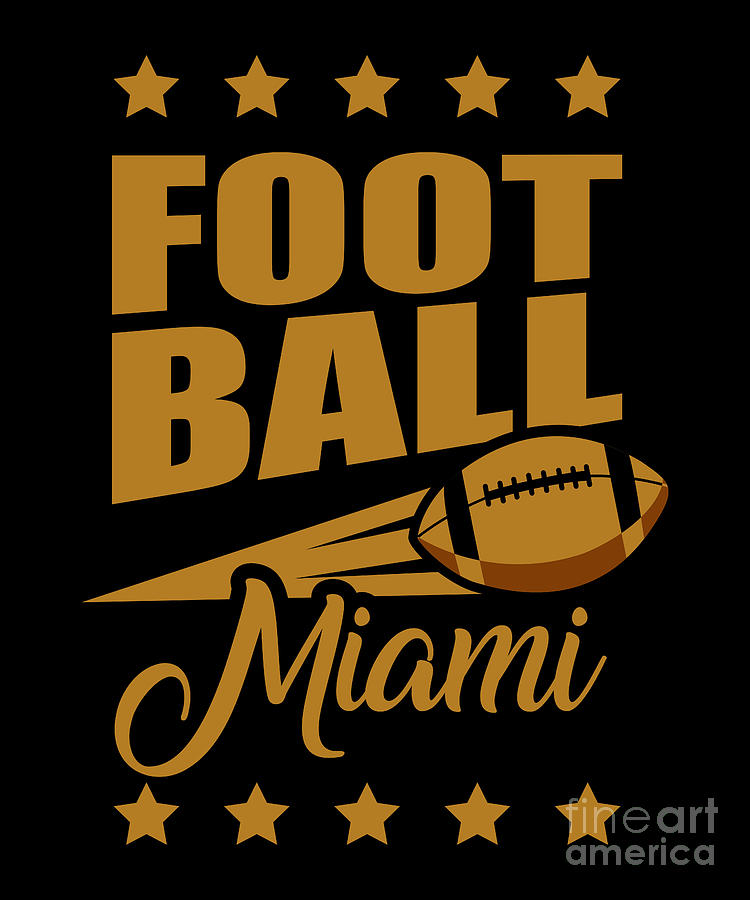 Football Miami Digital Art by BeMi Store - Pixels