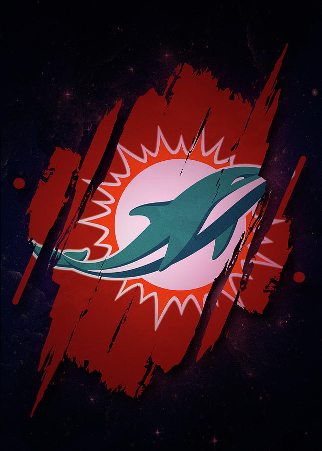 Painting National Football League Miami Dolphins by Leith Huber