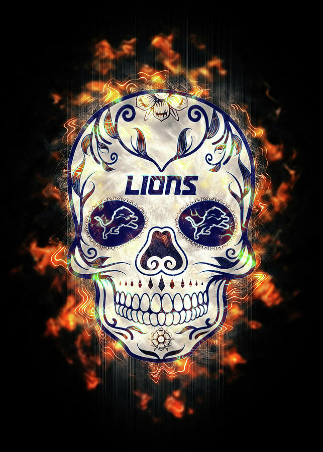 Football Fanart NFL Denver Broncos Skull by Leith Huber