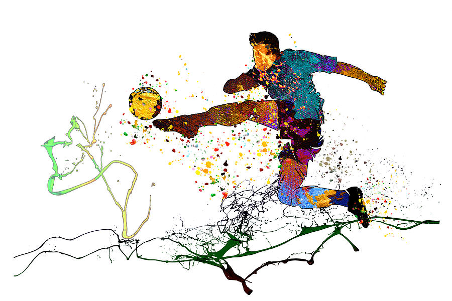 Football Passion 06 Mixed Media by Miki De Goodaboom