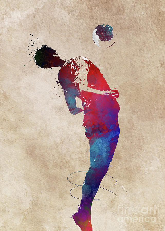 Football player sport art Digital Art by Justyna Jaszke JBJart