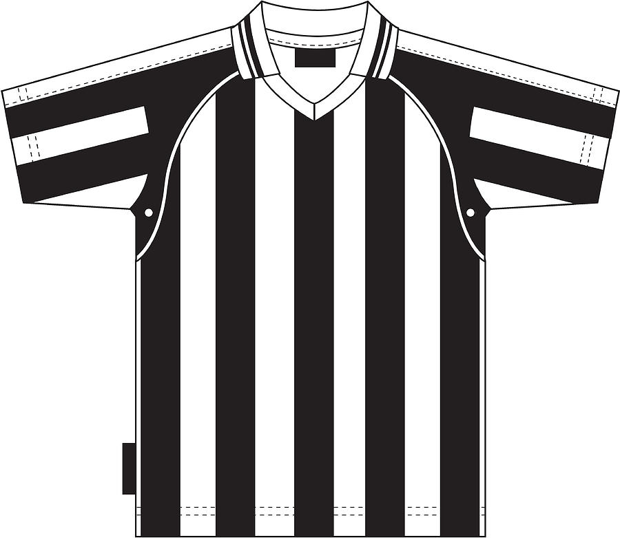 Football Soccer Shirt Striped Drawing by Mark Murphy