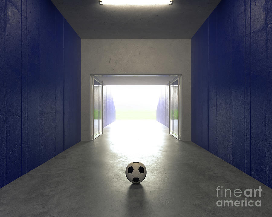 Football Sports Stadium Tunnel Entrance Digital Art