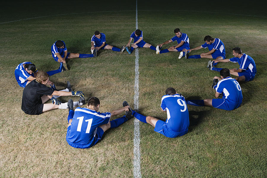 Football team training Photograph by Image Source