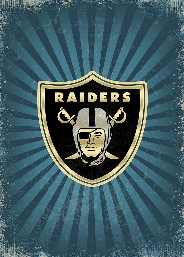 Football Vintage Oakland Raiders Drawing by Leith Huber - Pixels