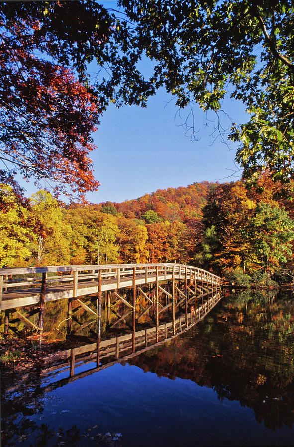 Footbridge at Hungry Mother State Park Photograph by James C Richardson