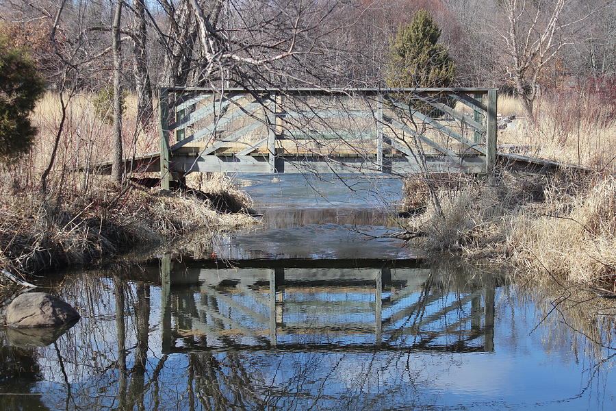 Footbridge Reflection Photograph by Callen Harty