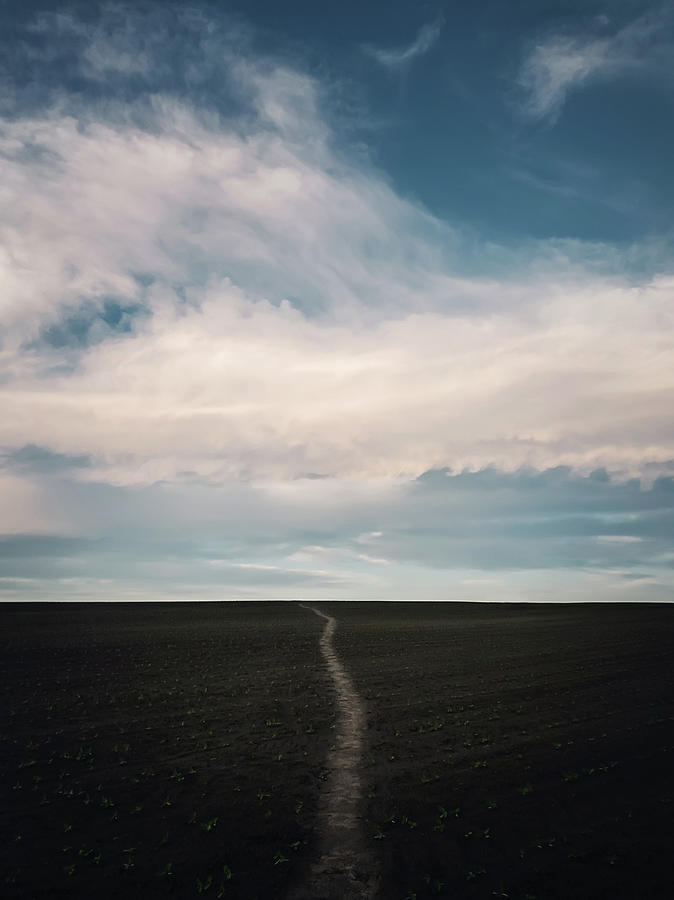 Footpath Across Empty Land Photograph By PsychoShadow ART   Footpath Across Empty Land Psychoshadow Art 