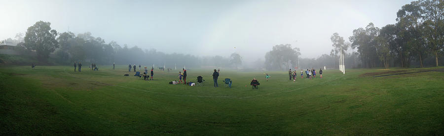 Footy on a winters day in Perth, Western Australia Photograph by Jeremy Holton