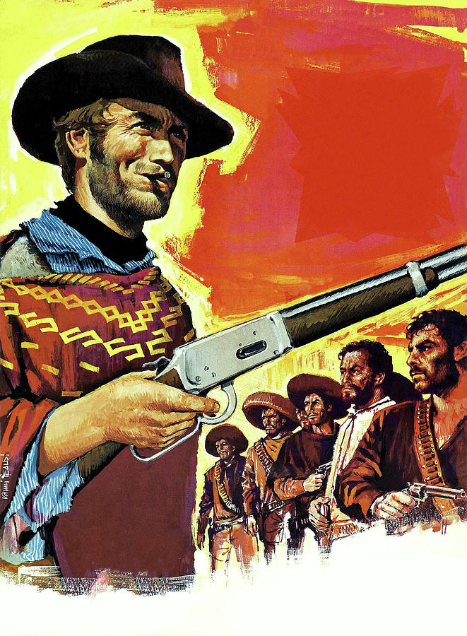 For a Few Dollars More, 1965, movie poster painting by Vanni Tealdi Painting by Movie World Posters