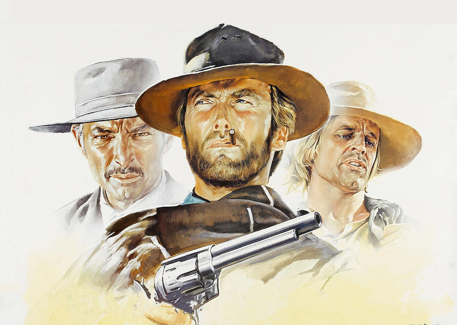Clint Eastwood Painting - For a Few Dollars More, 1965, movie poster painting by Movie World Posters