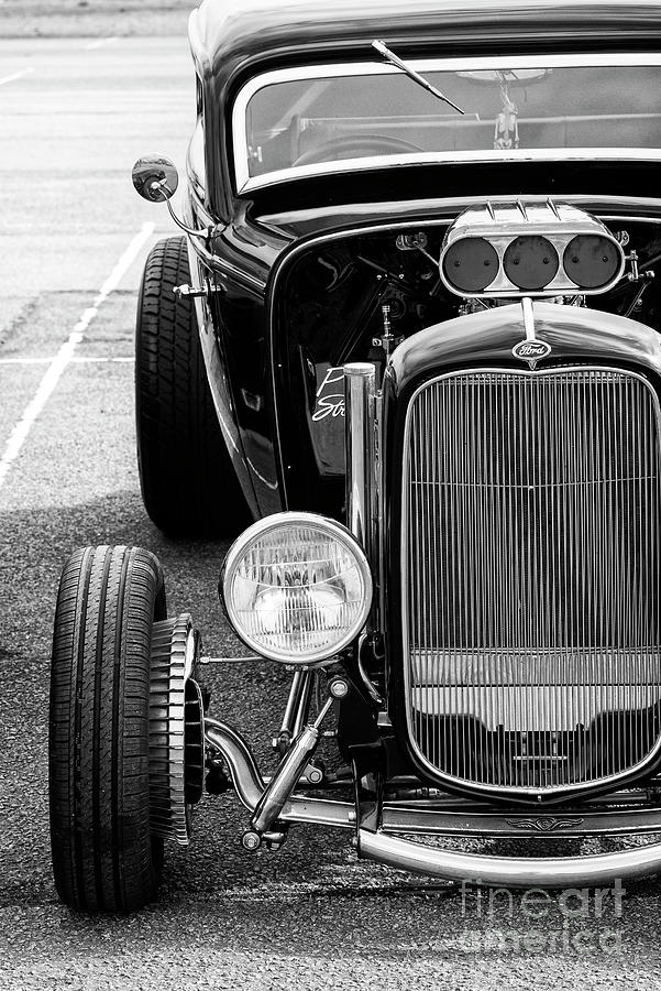 Car Photograph - For Hot Rod Black by Tim Gainey