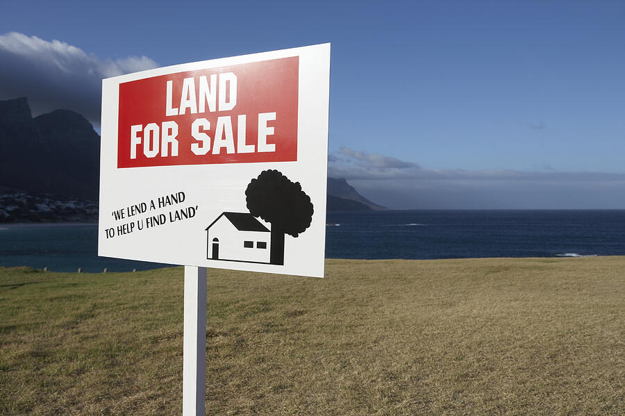 For Sale Sign on the Coast Photograph by Flying Colours Ltd