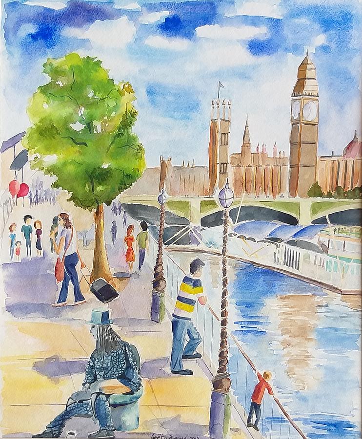 London Painting - For the gruel by Geeta Yerra