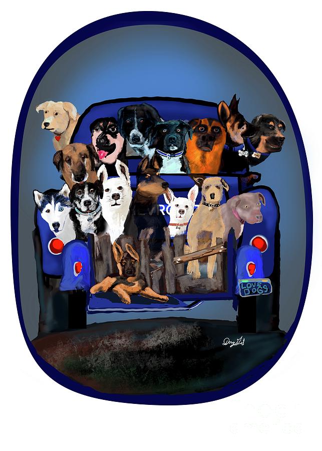 For the Love of Dogs Digital Art by Doug Gist