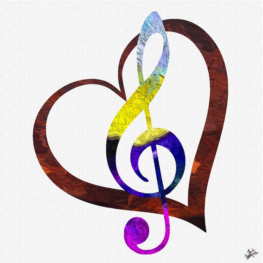 For the love of Music - 1 Mixed Media by Anas Afash