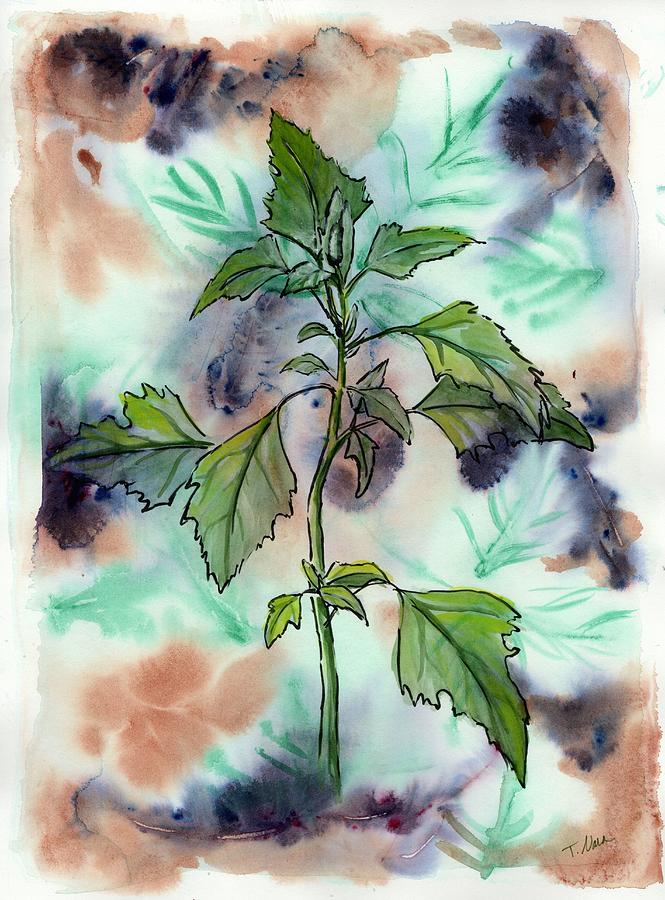 Forage. Lambsquarters Painting by Tammy Nara