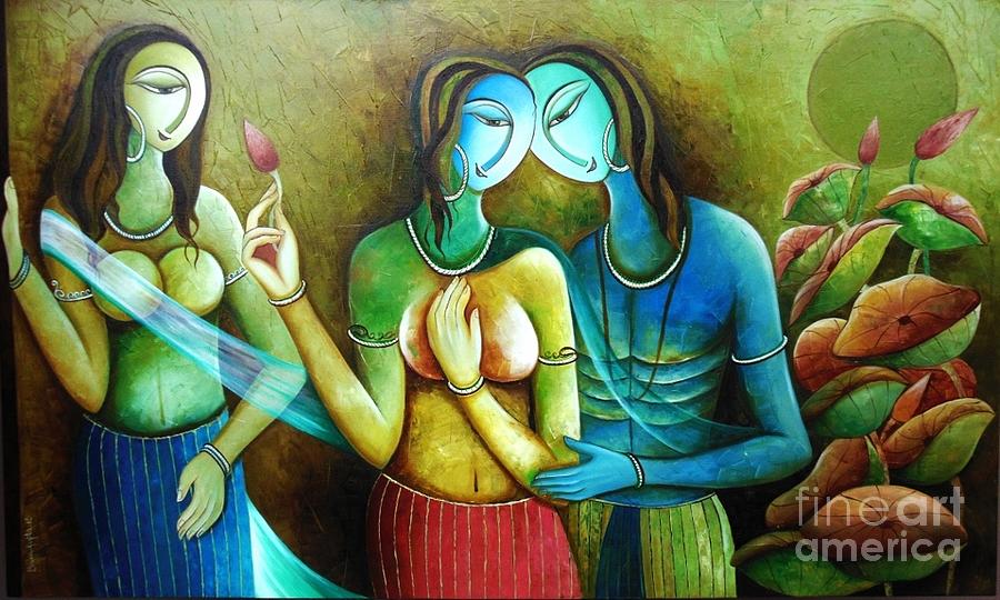 Forbidden Love Painting by Beenu Gupta - Fine Art America