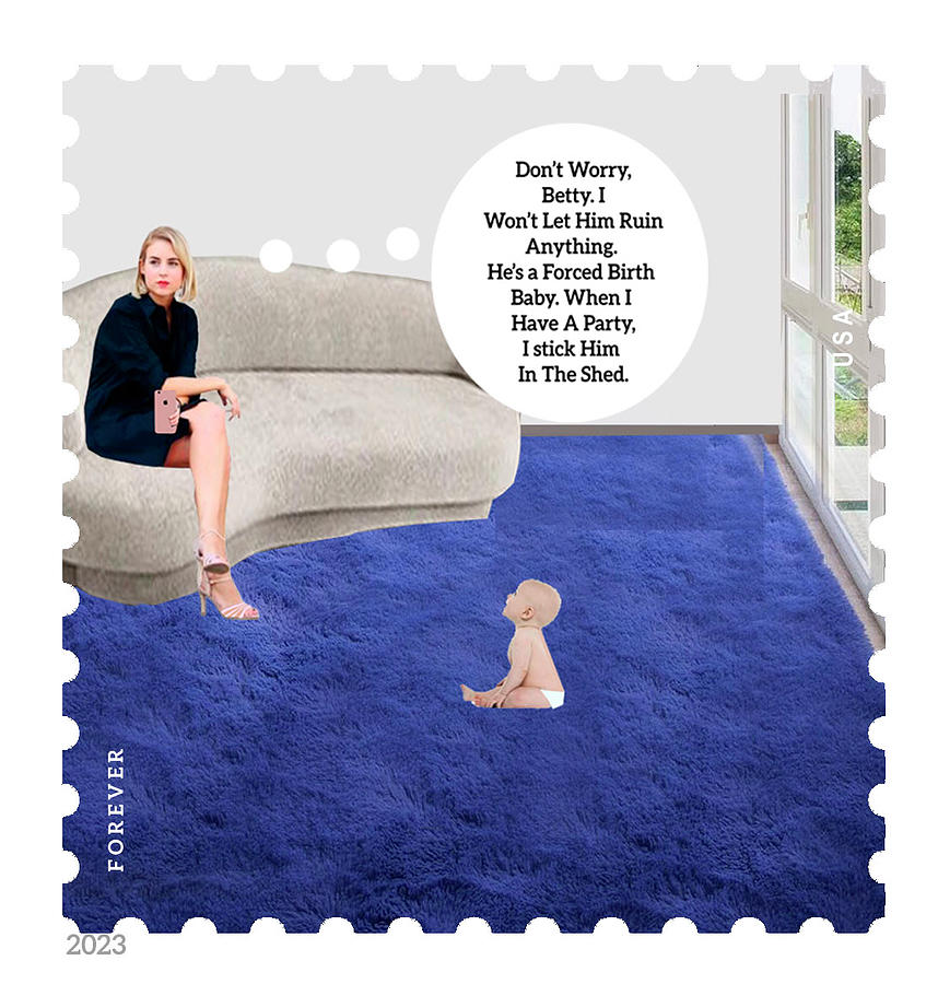 Forced Birth Baby Stamp Digital Art by Karen Sullivan Fine Art America