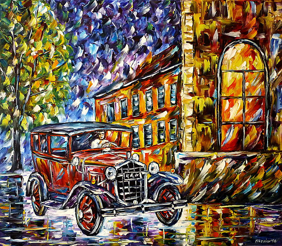 Ford 1930 Painting by Mirek Kuzniar