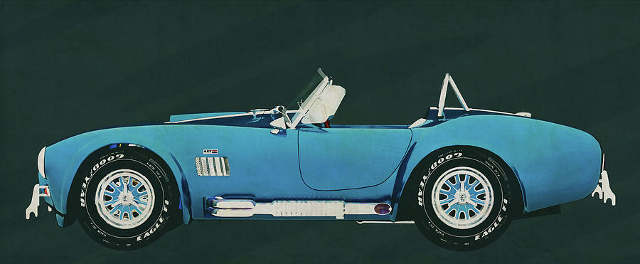 Ford AC Cobra 427 Shelby the small sports car from the 60s Painting by Jan Keteleer
