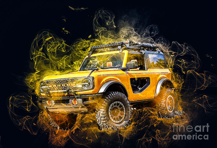 Ford Bronco 2021 Drawing by Marietta Beatty - Pixels