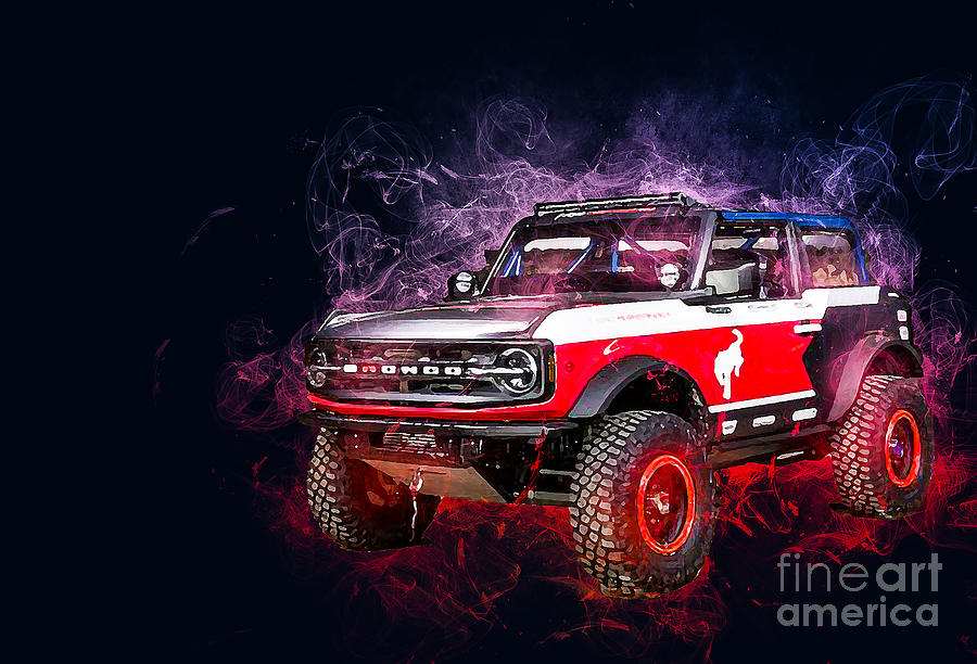 Ford Bronco 4600 Race Truck 2021 Drawing by Marietta Beatty - Pixels