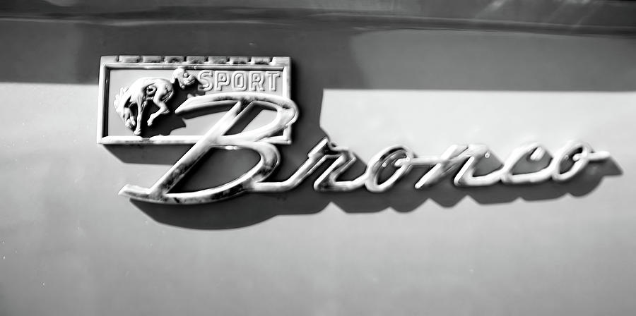 Ford Bronco Emblem Photograph by Cathy Anderson