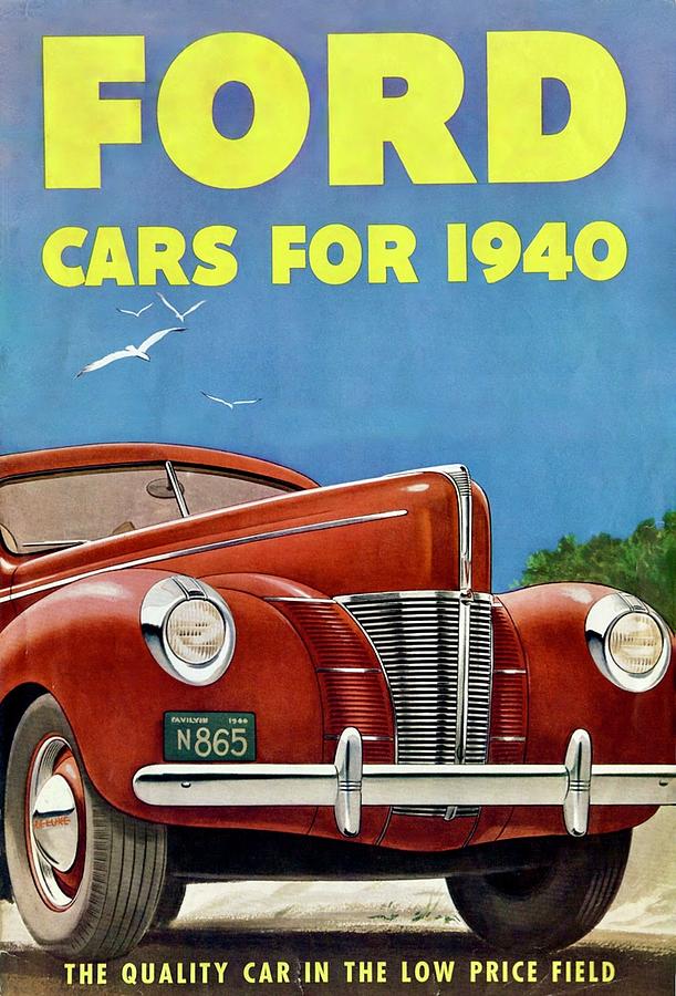 Ford Cars for 1940 Drawing by Kenneth Altes - Fine Art America