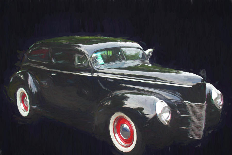 Ford Deluxe 1940s Digital Art by Cathy Anderson