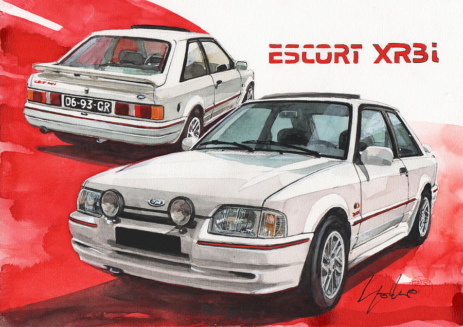 Escort XR3i ford tshirt classic car motor memorabilia 