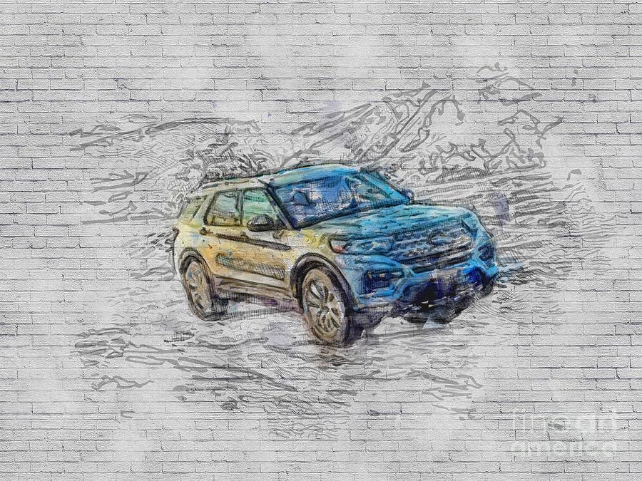 Ford Explorer 2020 Exterior New Gray Full-Size Crossover American Cars