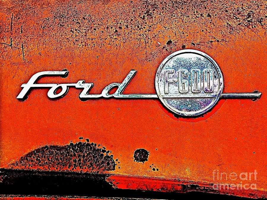 Truck Photograph - Ford F-600 Farm Truck Emblem by Kenneth Altes