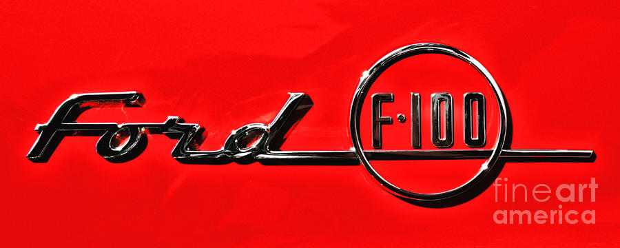 Ford F100 Badge Photograph by Olivier Le Queinec