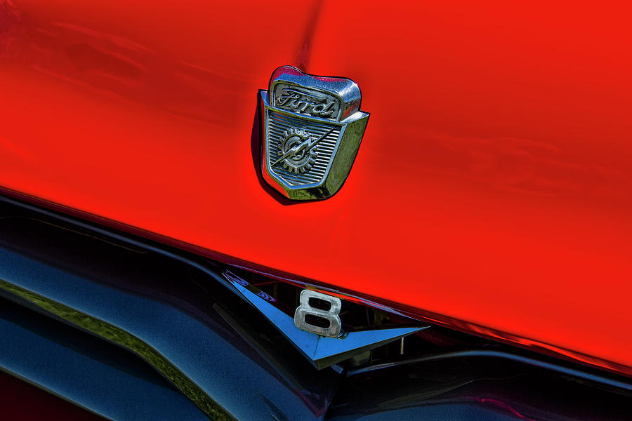 1955 Ford F150 V8 Logo And Emblem Photograph by Nick Gray - Fine Art ...