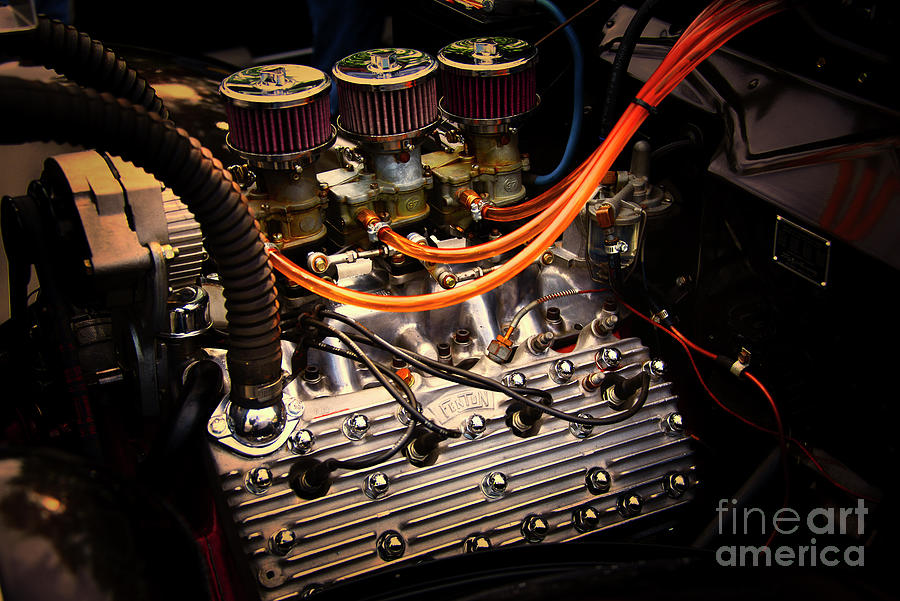 Ford Flathead V8 Engine Photograph by Dave Koontz