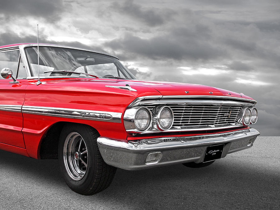Ford Galaxie 500 1964 Front Red Photograph by Gill Billington