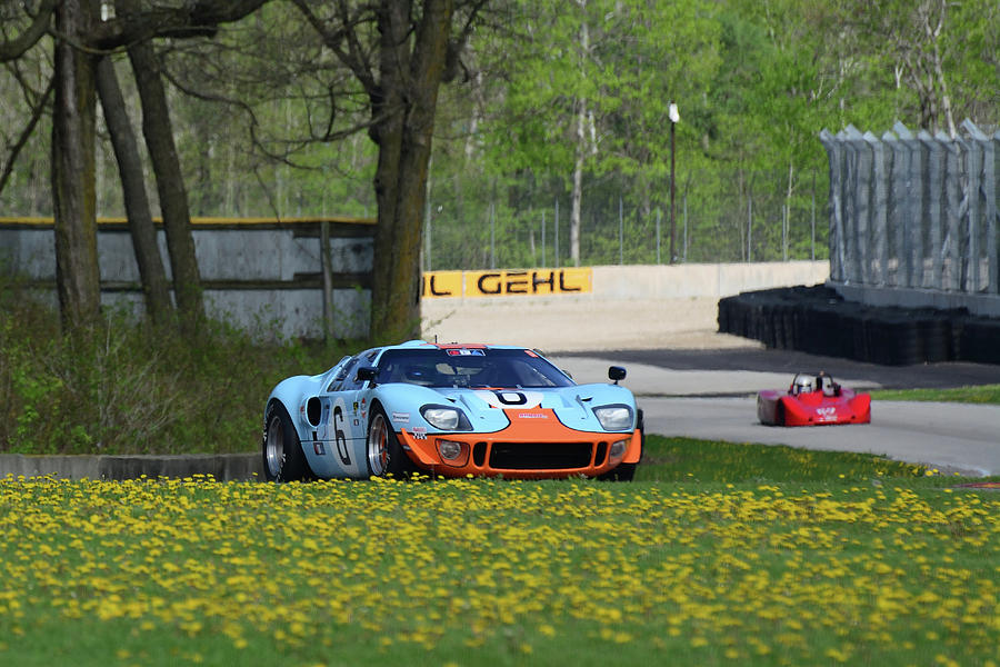 Ford GT40 at Road America - Elkhart Lake Photograph by Chris Pappathopoulos