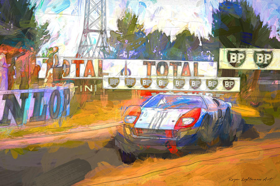Ford GT40 Ken Miles Digital Art by Roger Lighterness