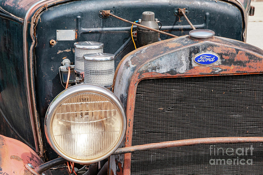 Ford Headlight Photograph by Bob Phillips