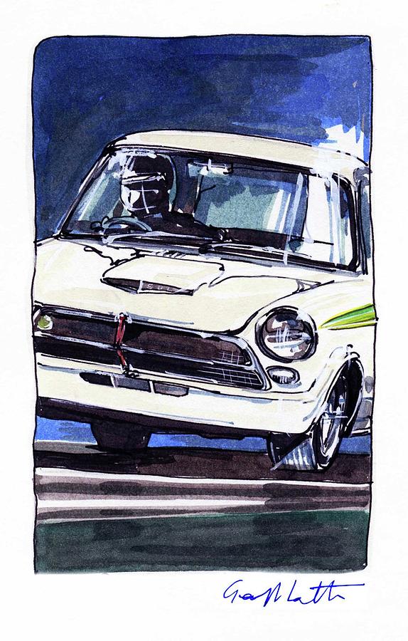 Ford Lotus-Cortina Painting by Geoff Latter - Fine Art America