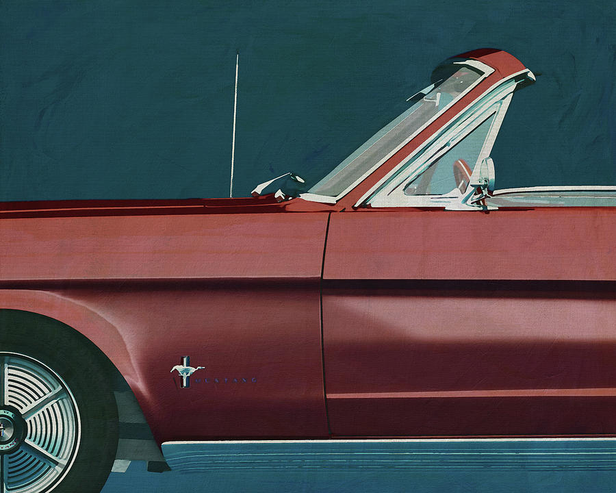 Ford Mustang Convertible 1964 Painting by Jan Keteleer